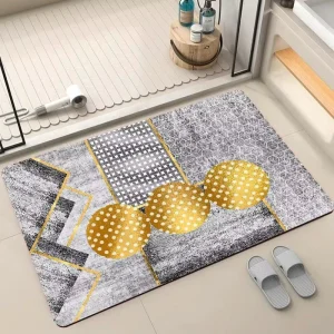 Modern Machine Made Anti Slip Polyester Indoor Carpet Eco friendly Pet Friendly Anti Fatigue Kitchen & Bath Mat