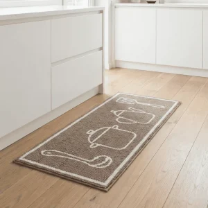 Modern Machine Made Jacquard Woven Runner Rugs Non Slip Washable Eco Friendly Polypropylene Floor Mats for Entryway Kitchen