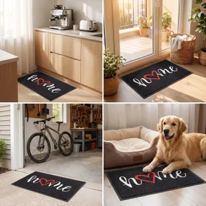 Modern Machine Made Non Slip PVC Door Mats Waterproof Eco Friendly Runner Rug Easy Clean Home Entrance Hotel Washable Medium