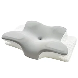 Modern Memory Foam Orthopedic Neck Wedge Shape Geometric Ergonomic Anti Bacteria Hypoallergenic Anti Dust Mite Flame Pillow