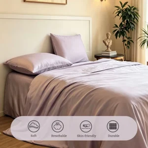 Modern Minimalist Bamboo Duvet Cover Set Solid Colors Sustainable Bedding Soft Breathable Lightweight Quilt Case European Size