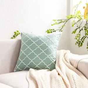 Modern Minimalist Geometric Embroidery Cotton Pillow Covers Light Luxury Embroidered Cushion Cover Home Decoration