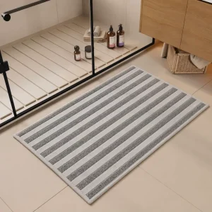 Modern Minimalist Home Bathroom Doorway Absorbent Non Slip Floor Mat for Washroom Entrance