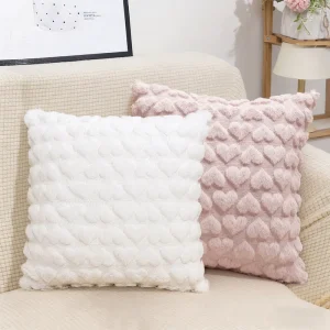 Modern Minimalist Instagram Style Throw Pillow Cover Three Dimensional Plush Cushion (filling Not Included) Heart Shaped Lumbar