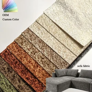 Modern Minimalist Plain Velvet Sofa Fabric High Fastness Water Resistant Breathable Contract Upholstery for Hotel Furniture