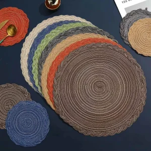 Modern Minimalist Style Nordic-style Lace Placemat Other Woven Yarn Western Dining Mat Table Heat-resistant