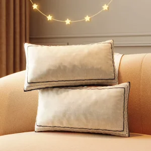 Modern Minimalist Throw Pillow Cover Geometric Pattern 100% Polyester Zipper Closure Lumbar Support for Home Use