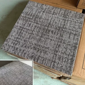 Modern Modular Cushioned Floor Squares 50x50cm Soundproof Nylon Office Carpet for Commercial & Golf Use