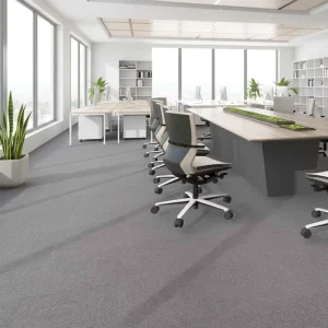Modern Modular Nylon Home and Commercial Carpet Tiles with Cushioned PVC Backing Loop Pile Puzzle Pattern
