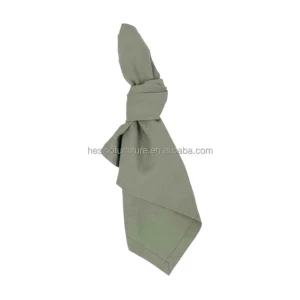 Modern Moss Green Linen Napkins Handmade Reusable Cloth Accessories for Weddings
