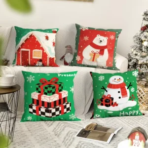 Modern Multi Color Linen Short Plush Hotel & Home Decorative Anti Bacteria Eco Friendly Sofa Pillow Cover