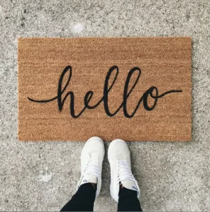 Modern Natural Custom Coconut Fiber Coir Door Mats Outdoor Patio Rug Mat Environment Friendly