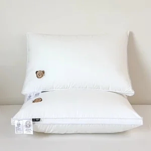 Modern Neck Bed Pillow High Quality Breathable Washable with Cotton Cover & Polyester Fiber for Home & Hotel Use Stock