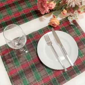 Modern New Year Christmas Holiday Cross-Border Striped Braided Washable Napkins Tableware Set Fabric Dining Table Runners