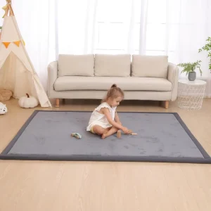 Modern Non Slip Baby Gym Mat Carpet Soft Coral Velvet Kids Play Floor Rug Toddler Tumbling Child Proof Memory Foam Tatami Mat