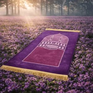 Modern Non Slip Flannel Foldable Home Patterned Muslim Prayer Mat
