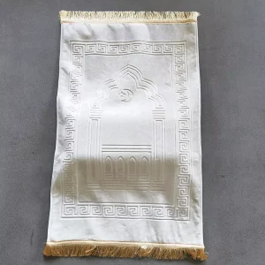 Modern Non Slip PVC Backed Polyester Prayer Mat Soft Knee Support Low Pile Touch Muslim Style Washable All Season Home