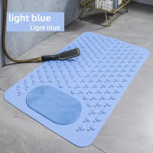 Modern Non Slip PVC Bath Mats Solid Pattern Anti Fall Household Bathroom Shower Floor Mats