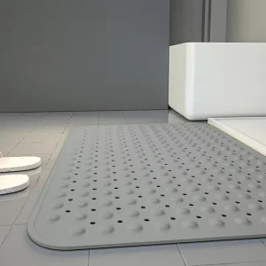 Modern Non Slip Shower Bath Mat Textured Rubber with Drain Hole for Apartment Hotel and Hospital