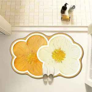 Modern Non Slip Super Absorbent Bath Mat Quick Drying Diatomite for Home & Hotel Use