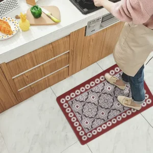 Modern Novelty Waterproof Cushioned Washable Stain Resistant Antimicrobial Non Slip Heavy Duty PVC Kitchen Floor Mats Ergonomic