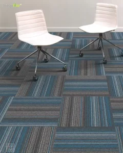 Modern Nylon Commercial Carpet Tiles Fireproof Anti Slip Stain Resistant 50x50cm Office Use