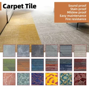 Modern Nylon Puzzle Carpet Tiles Custom Flexible Splicing Design Stain Resistant Non Slip Easy Installation for Home Office DIY