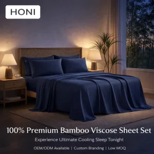 Modern OEKO TEX Gray Solid 100% Rayon from Bamboo Breathable Bedding Set