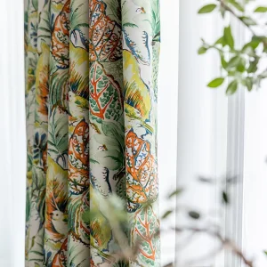 Modern Oil Painting Design Blackout Luxury Living Room Bed Room Window Decorative Printed Curtain
