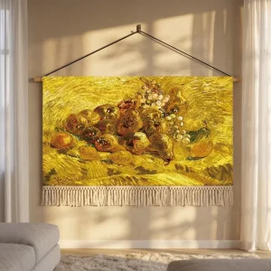 Modern Oil Painting Tapestry Minimalist Scenic Pattern Customizable Size Color Washable Eco Friendly Rectangle Printing