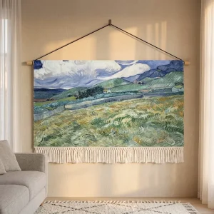Modern Oil Painting Tapestry Minimalist Scenic Pattern Customizable Size Color Washable Eco Friendly Wall Decor Home