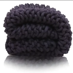 Modern One Piece Delivery Thick Recycled Polyester Knitted Blanket Chunky for Weighted Throw