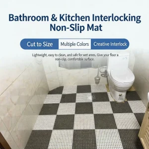 Modern PVC Anti Slip Bath Shower Room Mat Bathroom Floor Mat for Toilet Bath Massage Splicing Design
