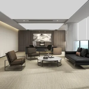 Modern PVC Backed Cushioned Anti Static Blended Yarn Eco Friendly Modular Carpet Tiles for Commercial Use