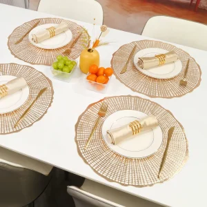 Modern PVC Kitchen Table Mats Heat Resistant & Insulated Washable Placemats for Home & Restaurant Use
