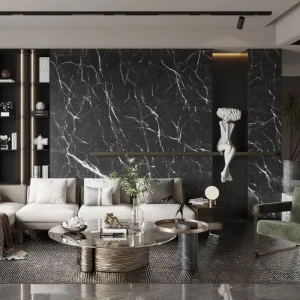 Modern PVC Waterproof Fireproof Decorative Wall Panels for Bathroom Bedroom Living Room Household Use Easy Install for Hotels