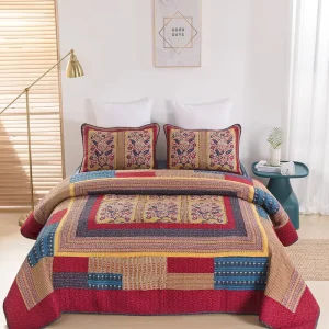 Modern Patchwork Bohemian Style Bedding Duvet Cover Set Printed Bedroom Quilt Cover