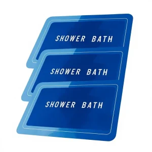 Modern Plain Super Absorbent Non Slip Rectangular Bath Mat Washable Bathroom Floor Rug