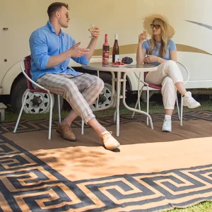 Modern Plush Waterproof Square Carpet Foldable Lawn Patio Mat PP Woven for Home Use Camping RV Floor Mat