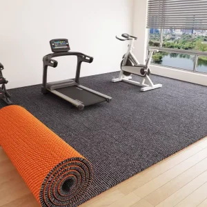 Modern Polyester Low Pile Mat Sound Insulation Shock Absorption Professional Anti Vibration Non Slip Waterproof Plaid Carpet