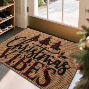 Modern Polyester Pineapple Pattern Door Mat Non Slip Cross Border Entrance Mat for Outdoor Machine Made