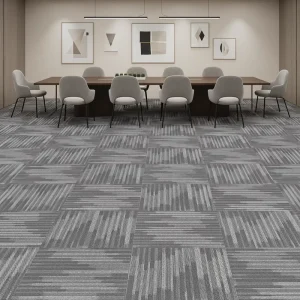 Modern Polypropylene Carpet Tiles Anti slip Cushioned Solid Color Commercial Low Pile Home PET Friendly Reversible