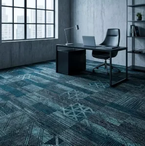 Modern Polypropylene Square Cushioned Washable Carpet Tiles for Office Hotel Commercial Use Fire Retardant Wear Resistant