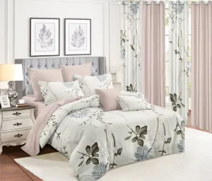 Modern Printed Polyester Microfiber Duvet Cover Set Comforter Queen Size Bed Linens Elastic Flat Woven OEKO TEX Certified