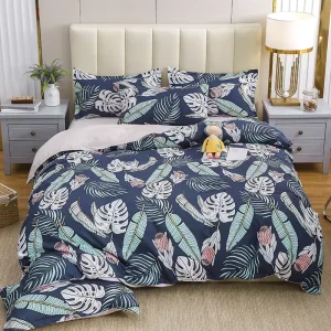Modern Printed Woven 4 Piece King Queen Size Microfiber 300TC All Season Hotel Grade Bedding Set Comforter Bed Sheets