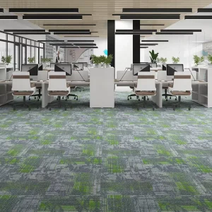 Modern Puzzle Pattern Cushioned 100% Polypropylene PET Friendly Carpet Tiles for Home Hotel Cinema Prayer Use Anti Slip