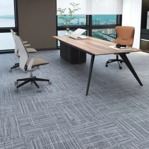 Modern Puzzle Pattern Nylon Carpet Tiles for Office Hotel Use Eco Friendly Loop Pile Flooring