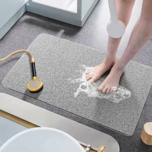 Modern Quick Dry Non Slip Thin Rubber Bath Rugs Absorbent Bathroom Mats for Sink Shower Bathtub Hotel & Home Decor Accessories