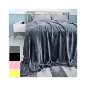 Modern Quilted Throw Super Soft Windproof Solid Pattern Blanket Lightweight Foldable Blanket