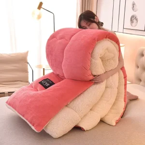 Modern Quilts Winter Warm Flannel Sherpa Fleece King Size Comforter Sets Sustainable